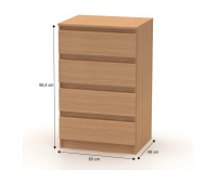 Zásuvková komoda Hany New 014 - buk