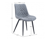 Jedálenská stolička Harlan - sivá / čierna