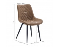 Jedálenská stolička Harlan - svetlohnedá / čierna