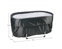 Prenosná skladacia vaňa na otužovanie Harto 290 l - čierna