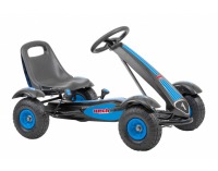 Detská šlapacia motokára 50100 - modrá / čierna