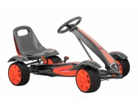 Detská šlapacia motokára 50200 - oranžová / čierna