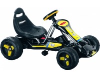 Detská šlapacia motokára 59789 - čierna / žltá