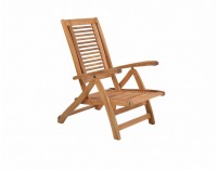 Polohovateľné drevené záhradné lehátko Camberet Lounger - akácia