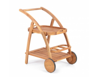 Drevený servírovací stolík na kolieskach Trolley S - akácia