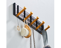 Vešiak na stenu Heger - čierna / zlatá