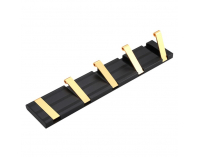 Vešiak na stenu Heger - čierna / zlatá