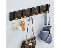 Vešiak na stenu Heger - čierna / zlatá