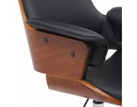 Kancelárske kreslo Hektor - čierna / orech / chróm