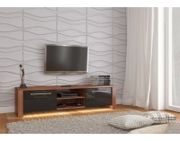 TV stolík Helix New - slivka / čierny lesk