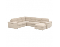 Rohová sedačka U s rozkladom a elektrickou funkciou výsuvu Hella Roh U L - béžová