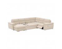 Rohová sedačka U s rozkladom a elektrickou funkciou výsuvu Hella Roh U P - béžová