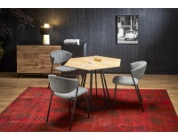 Jedálenský stôl Herman - prírodná / čierna