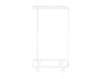 Viacúčelový regál s košíkmi na kolieskach Hermes - biela