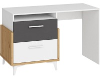 PC stôl Hey HEY-04 - dub artisan / biela / grafit