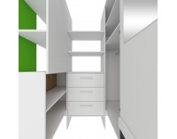 Šatníková skriňa Hey HEY-21 1D - dub artisan / biela / zelená