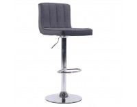 Barová stolička Hilda - sivá / čierna / chróm