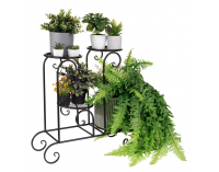 Kovový stojan na kvety Hlakon - čierna