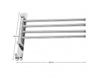 Držiak na uteráky Holder - strieborná