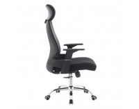 Kancelárske kreslo Holger - čierna / chróm