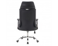 Kancelárske kreslo Holger - tmavosivá / zelená / chróm