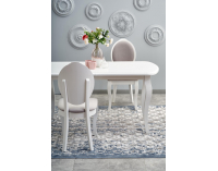 Rustikálny rozkladací jedálenský stôl Horacy - biela