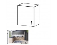 Horná kuchynská skrinka Langen G60G L - dub artisan / sivá