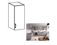 Horná kuchynská skrinka Layla G30 P - biela / sivá matná