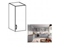 Horná kuchynská skrinka Layla G30 P - biela / sivá matná