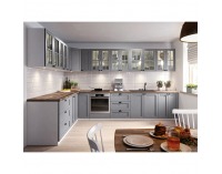 Horná kuchynská skrinka Layla G30S L - biela / sivá matná