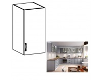 Horná kuchynská skrinka Layla G40 P - biela / sivá matná