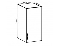 Horná kuchynská skrinka Layla G40 P - biela / sivá matná