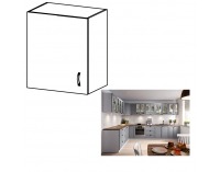 Horná kuchynská skrinka Layla G601F L - biela / sivá matná