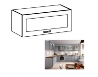 Horná kuchynská skrinka Layla G80KS - biela / sivá matná