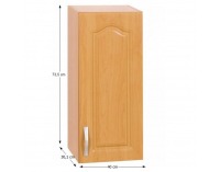 Horná kuchynská skrinka Lora MDF New W40/735 P - jelša