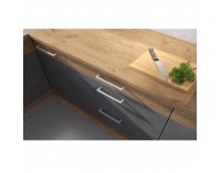 Horná kuchynská skrinka Vega 40 NAGU-36 1F - dub lancelot / sivá matná