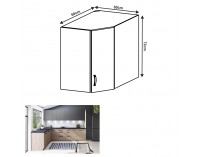 Horná rohová kuchynská skrinka Langen G60N - dub artisan