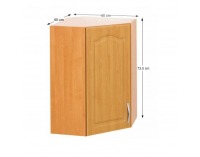 Horná rohová kuchynská skrinka Lora MDF New W60/60 L - jelša