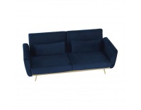 Rozkladacia pohovka Horsta - kráľovská modrá (Velvet) / zlatá