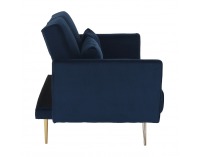 Rozkladacia pohovka Horsta - kráľovská modrá (Velvet) / zlatá