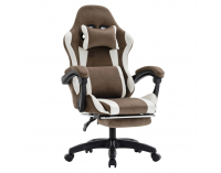 Herné kreslo Hospo - hnedá / biela