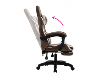 Herné kreslo Hospo - hnedá / biela