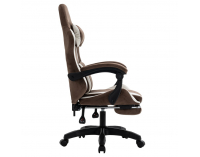 Herné kreslo Hospo - hnedá / biela