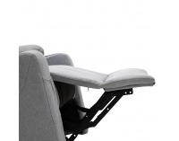 Masážne polohovacie kreslo Hudson - svetlosivá