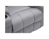 Masážne polohovacie kreslo Hudson - svetlosivá