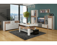 TV stolík Hugo HUG-09 - craft biely / craft tobaco