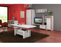 TV stolík Hugo HUG-09 - craft biely / craft tobaco