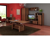 PC stôl Hugo HUG-01 - slivka / čierny lesk