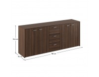 Štvordverová komoda so zásuvkami Hugos 180 - orech tabacco