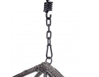 Závesné hojdacie kreslo Ibiza - čierna / sivá